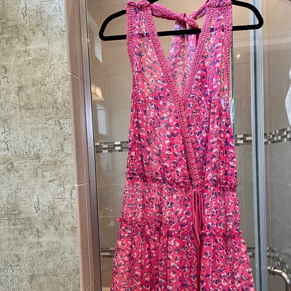 Ramy Brook Other - Ramy Brook Women's Printed Donica Sleeveless Coverup Dress-pink-size Medium